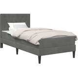  Okvir kreveta s madracem Tamno siva 90 x 190 cm Baršun | shoptok.hr