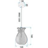 Toolight Visilica LHJ107-1CP zlatna | shoptok.hr