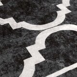  Perivi tepih crno-bijeli 190 x 300 cm protuklizni | shoptok.hr