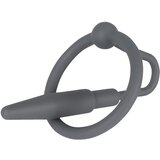 Penis Plug - silikonski obroček z uretralnim stožcem (siv) | Shoptok.si