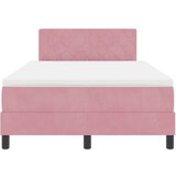 vidaXL Krevet s uzglavljem i madracem Ružičasta 120x200 cm Baršun | shoptok.hr