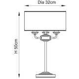  Endon 110721 - Stona lampa HIGHCLERE 3xE14/18W/230V bež/mesing | Eponuda.com