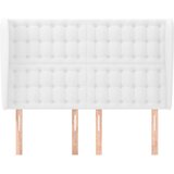  Uzglavlje s ušima bijelo 147x23x118/128 cm od umjetne kože | shoptok.hr