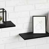 Police za knjige 4 pcs Crna 80 x 20 x 1,5 cm Konstruirano drvo | shoptok.hr