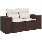 vidaXL 4-dijelni set vrtnih sofa od poliratana s jastucima smeđi | shoptok.hr
