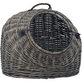  Transporter za mačke sivi 50 x 42 x 40 cm od prirodne vrbe | shoptok.hr