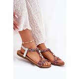 ARTIKER Women's Flat Sandals With Woven Straps And Accessories | Shoptok.si