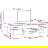  Krevet s oprugama i madracem crni 200x200 cm od tkanine | shoptok.hr