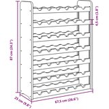  Stalak za vino 67,5x25x87 cm od masivne borovine | shoptok.hr