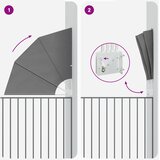  Zaslon za privatnost na balkonu 115 x 115 cm Poliester | shoptok.hr