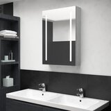 vidaXL LED kopalniška omarica z ogledalom betonsko siva 50x13x70 cm Cene