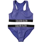 Calvin Klein Swimwear Bikini tamno ljubičasta / crna / bijela