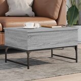 Stolić za kavu siva boja hrasta 70x50x40 cm od drva i metala | shoptok.hr