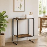  Komoda Dimljeni hrast 60 x 38 x 75 cm Prerađeno drvo Slike