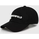 KARL LAGERFELD JEANS Bombažna bejzbolska kapa črna barva, 245D3473