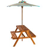  Dječji stol za piknik sa suncobranom 79x90x60 cm bagremovo drvo | Eponuda.com