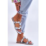 Boto Women's Slippers With Large Studs Blue Mercure | Shoptok.si