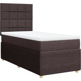 vidaXL Box spring postelja z vzmetnico temno rjava 80x200 cm blago, (21308235) Cene