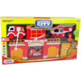  Set gasilske postaje s helikopterjem in avtomobilčkom - rdeča | Shoptok.si