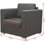  Fotelj temno sivo blago | Shoptok.si