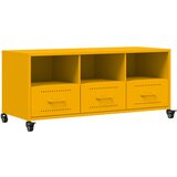 Maison Chic TV omarica - TV stojalo - Televizijska omarica gorčično rumena 100,5x39x43,5 cm jeklo, (21698814) Cene