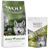 Wolf of Wilderness 12 kg suhe hrane + Snack gratis! - "Untamed Grasslands" - konjsko meso + Green Fields - jagnjetina (monoprotein) | Shoptok.si