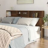 Maison Chic vzglavna omarica - nočna omarica - posteljna omarica rjavi hrast 200x19x103,5 cm, (21705640) | Shoptok.si