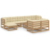 The Living Store Vrtna sedežna garnitura 10-delna z blazinami medeno rjava - Vrtna Sedežna Garnitura, (21460047) | Shoptok.si