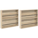  Polica za časopise s policom 2 pcs Sonoma hrast 80 x 12 x 70 cm | Eponuda.com