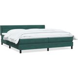 Box spring postelja z vzmetnico temno zelena 180x220 cm žamet, (21791001) | Shoptok.si
