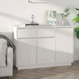 Maison Chic Komoda - Predalnik bela 110x34x75 cm trdna borovina, (21716254) | Shoptok.si