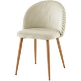 Livetastic STOL, les, kovina, tekstil bež | Shoptok.si