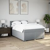  Krevet box spring s madracem svjetlosiva 160x200 cm tkanina | shoptok.hr