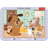Trefl Hišne živali v dnevni sobi 2 v 1 okvirni otroški puzzle - | Shoptok.si