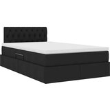  Krevet S LED lampica s uzglavljem Crna 120 x 200 cm tkanina | shoptok.hr