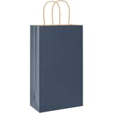  Papirnate vrećice 250 kom s ručkama plave 21x11x36 cm | shoptok.hr