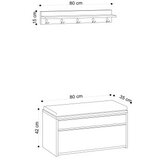 Hanah home cipelarnik sa čivilukom boby carrara marble