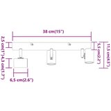 vidaXL stropno svetilo 3-smerno nastavljivo črno E27 | Shoptok.si