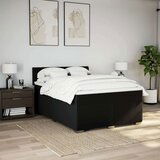  Krevet s oprugama i madracem crni 140x200 cm od tkanine | shoptok.hr