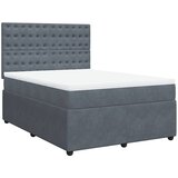  Krevet s oprugama i madracem tamnosivi 140x190 cm baršunasti | shoptok.hr