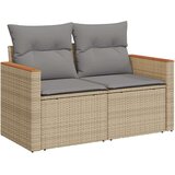  6-dijelni set vrtnih sofa s jastucima bež od poliratana | shoptok.hr