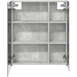  Kupaonski ormar s ogledalom Betonski sivi 60 x 14,5 x 70 cm | shoptok.hr