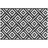 Vanjski tepih ARAKIL bijelo-crni 120 x 180 cm PP | shoptok.hr
