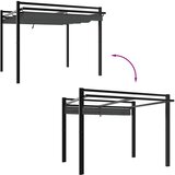  Vrtna sjenica s pomičnim krovom 3 x 3 m antracit aluminijska | shoptok.hr