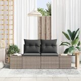  Vrtni kauč s jastukom Siva 184 x 62 x 69 cm poliratan | shoptok.hr