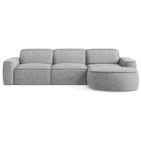 Makamii Svijetlo siva kutna garnitura od šenila (s desnim kutom/s ležaljkom) Omao – | shoptok.hr