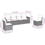  6-dijelni set vrtnih sofa s jastucima bež od poliratana | shoptok.hr