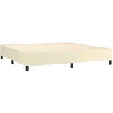  Box spring postelja z vzmetnico krem 200x200 cm umetno usnje, (20900237) | Shoptok.si