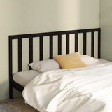 Maison Chic posteljno vzglavje - vzglavna omarica - nočna omarica črno 206x4x100 cm trdna borovina, (21705622) | Shoptok.si