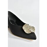 Fox Shoes Black Fabric Daily Women's Low Heeled Shoes | Shoptok.si